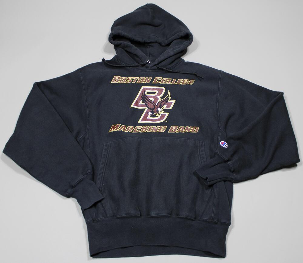 Boston College Sweatshirt Hoodie Mens Small Black NCAA Marching Band Champion